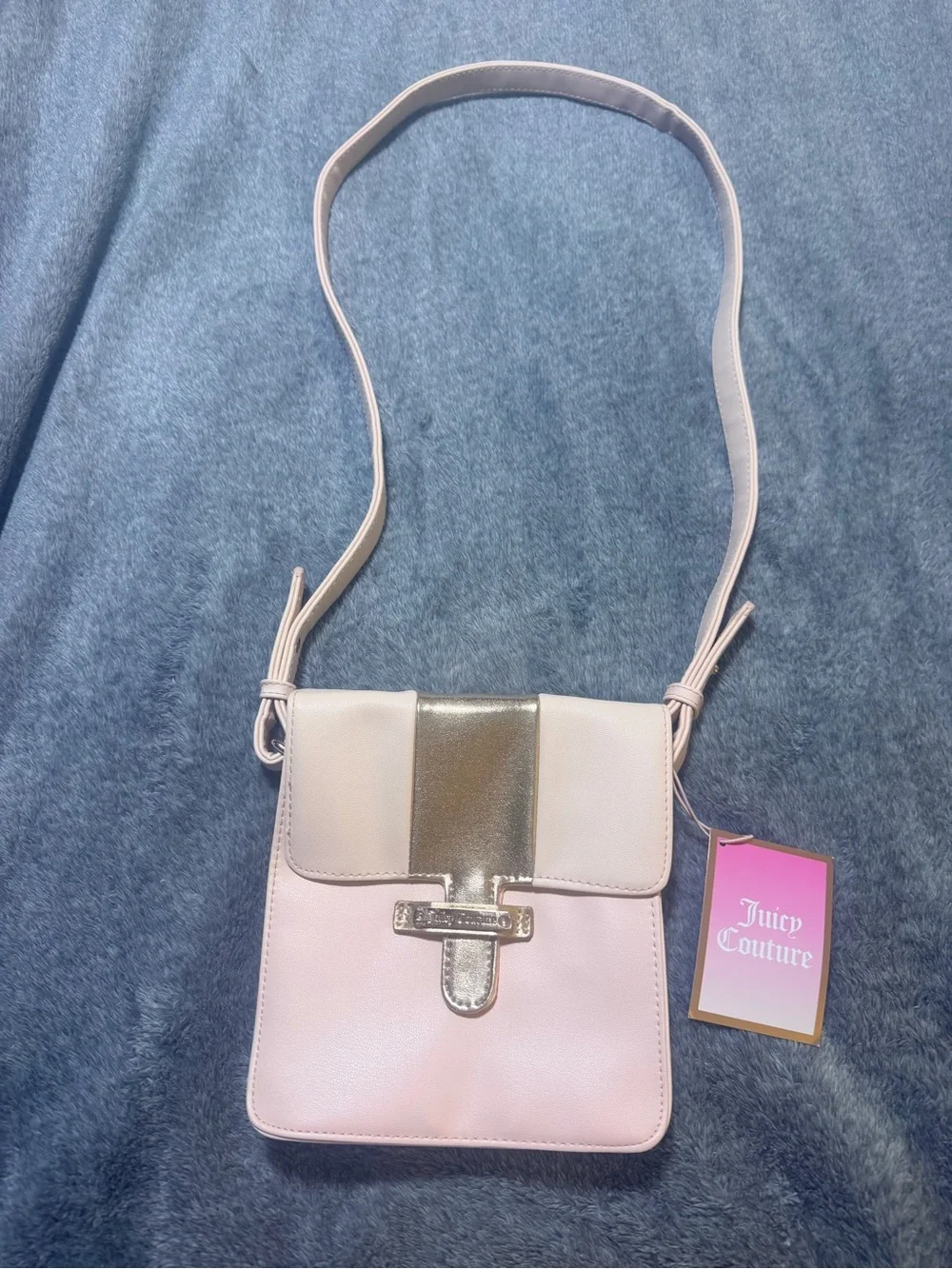 Juicy Couture Pink Crossbody with Metallic Accent, New With Tags